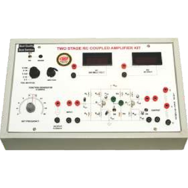 TWO Stage RC Coupled Amplifier With Built in Two AC Millivoltmeters