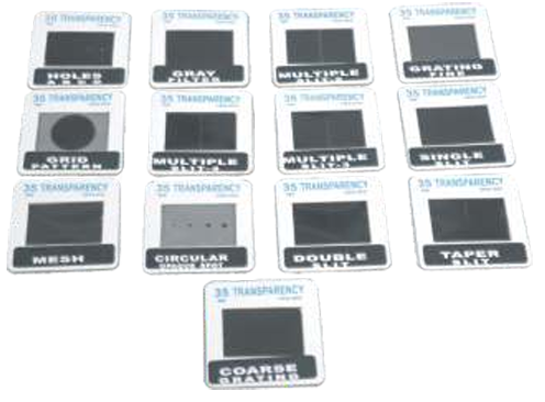 DIFFERENT TYPES OF GRATINGS & SLITS FOR LASER EXPERIMENTS